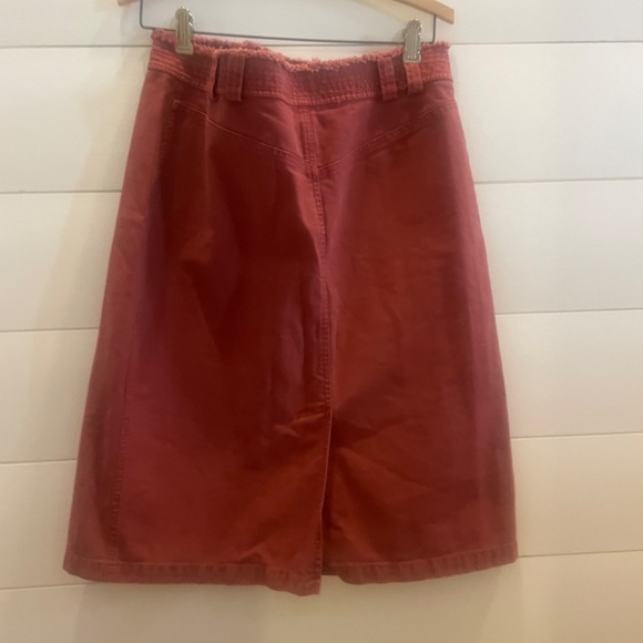 Anthropologie Sitwell Cotton Midi  Skirt  in Nutmeg Size 8 - Picture 3 of 6